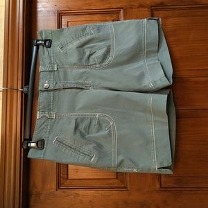 Eddie Bauer Dark Teal with White stitching  size 6 shorts